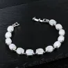 Elegant bracelet - natural moonlight stone - 925 sterling silverBracelets