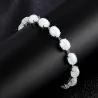Elegant bracelet - natural moonlight stone - 925 sterling silverBracelets