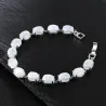 Elegant bracelet - natural moonlight stone - 925 sterling silverBracelets