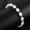 Elegant bracelet - natural moonlight stone - 925 sterling silverBracelets