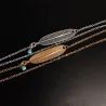 Vintage anklet - with leaf / turquoise beadAnklets