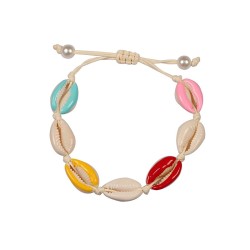 Handmade seashell bracelet - adjustable ropeBracelets