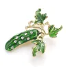 Green crystal cucumber - broochBrooches