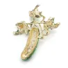 Green crystal cucumber - broochBrooches