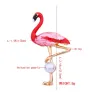 Red flamingo with pearl - broochBrooches