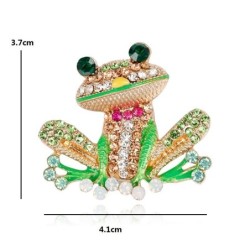 Crystal frog broochBrooches
