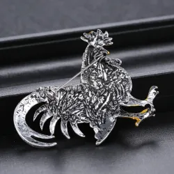 Crystal rooster broochBrooches