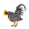 Crystal rooster broochBrooches