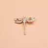 Crystal dragonfly with pearl - broochBrooches