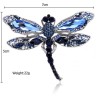 Blue crystal dragonfly - broochBrooches