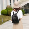 Leather backpack - with decorative studs - large capacityBackpacks