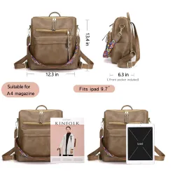 Multifunction leather backpack - shoulder bag - large capacityBackpacks