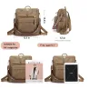 Multifunction leather backpack - shoulder bag - large capacityBackpacks