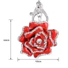 Metal keychain with crystal roseKeyrings