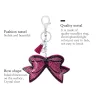 Crystal bow - metal keychainKeyrings