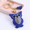 Crystal owl - metal keychainKeyrings