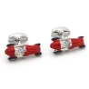 Vintage red car - silver cufflinksCufflinks
