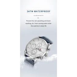 NAVIFORCE - fashionable Quartz watch - leather strap - waterproof - rose gold / blueWatches
