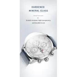 NAVIFORCE - fashionable Quartz watch - leather strap - waterproof - rose gold / blueWatches