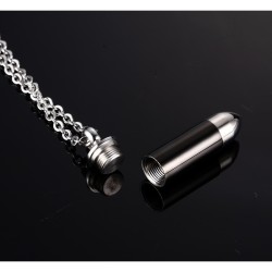 Stainless steel necklace with bullet pendantNecklaces