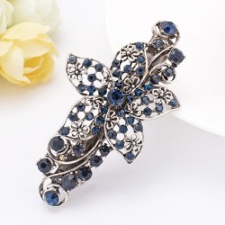 Blue crystal flower - elegant hair pinHair clips