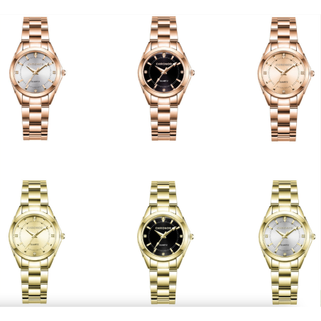 CHRONOS - luxury golden Quartz watch - stainless steelWatches