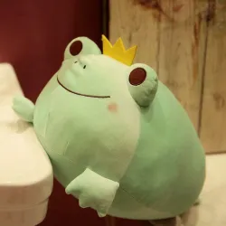 Frog with a crown - plush toy / pillowCuddly toys