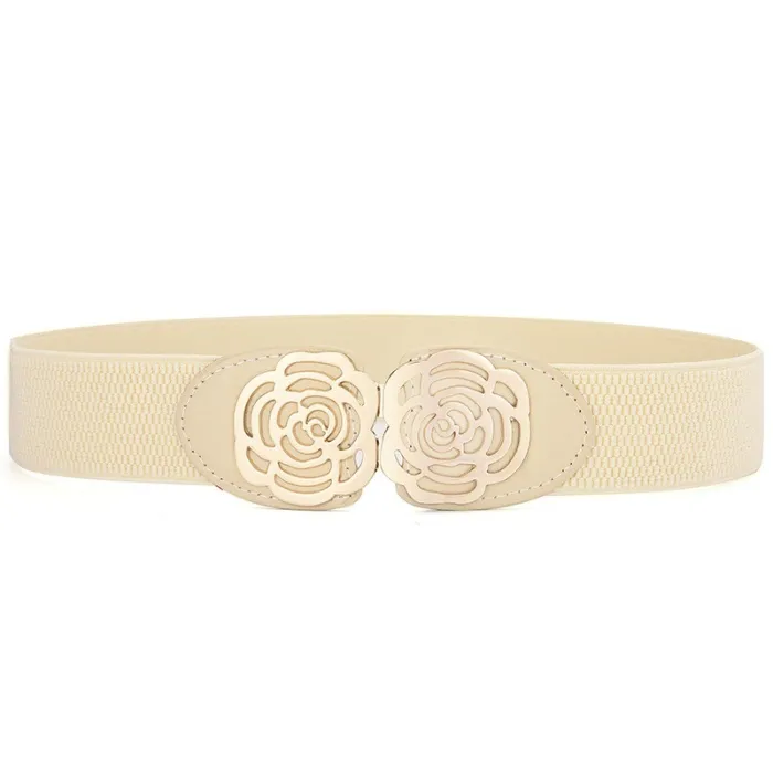 Elastic canvas belt - with decorative metal buckleBelts