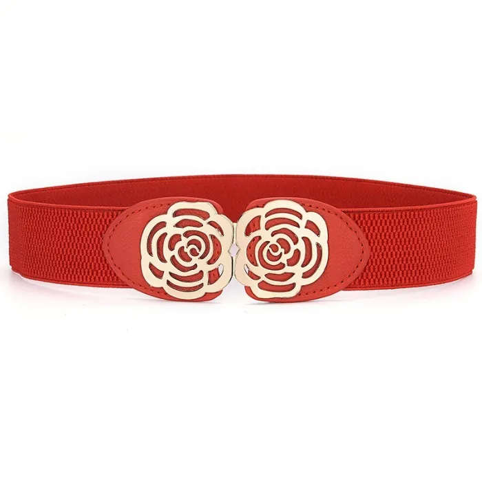 Elastic canvas belt - with decorative metal buckleBelts