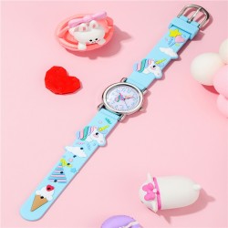 Kids Quartz watch - silicone strap with unicornWatches