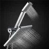 Square rainfall jet - double shower head - hose - 3-way water diverter - setShower Heads