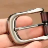 Carved genuine leather belt - with a metal buckleBelts