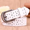 Carved genuine leather belt - with a metal buckleBelts