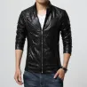 Slim leather jacket - with zippers / pocketsJackets