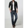 Slim leather jacket - with zippers / pocketsJackets