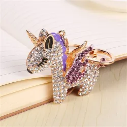 Crystal unicorn - keychainKeyrings