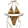 Sexy bikini set - metallic color effectBeachwear