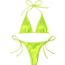 Sexy bikini set - metallic color effectBeachwear