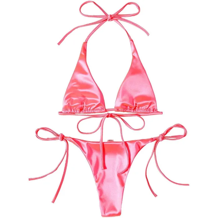 Sexy bikini set - metallic color effectBeachwear