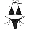 Sexy bikini set - metallic color effectBeachwear