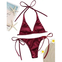 Sexy bikini set - metallic color effectBeachwear