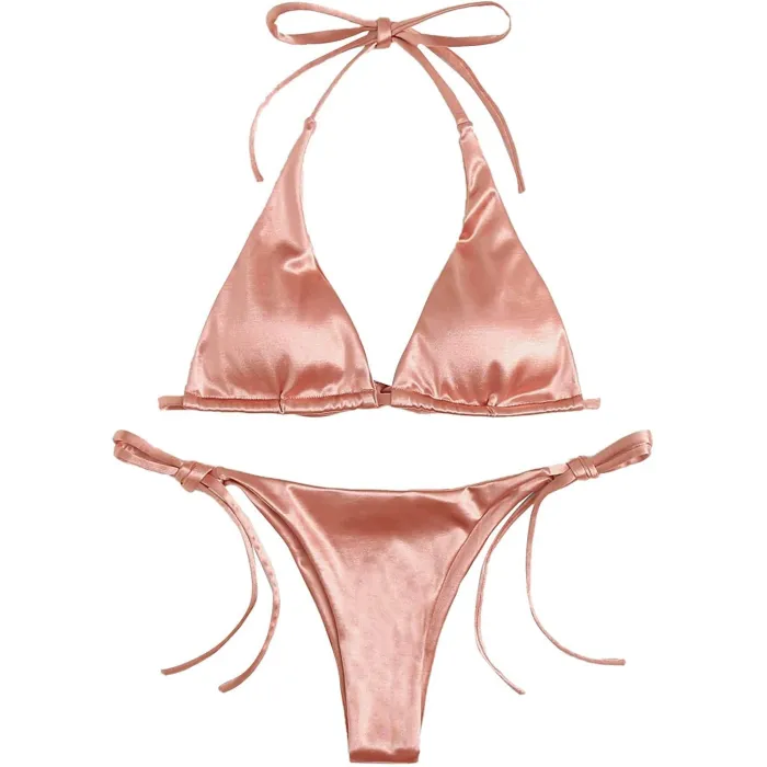Sexy bikini set - metallic color effectBeachwear