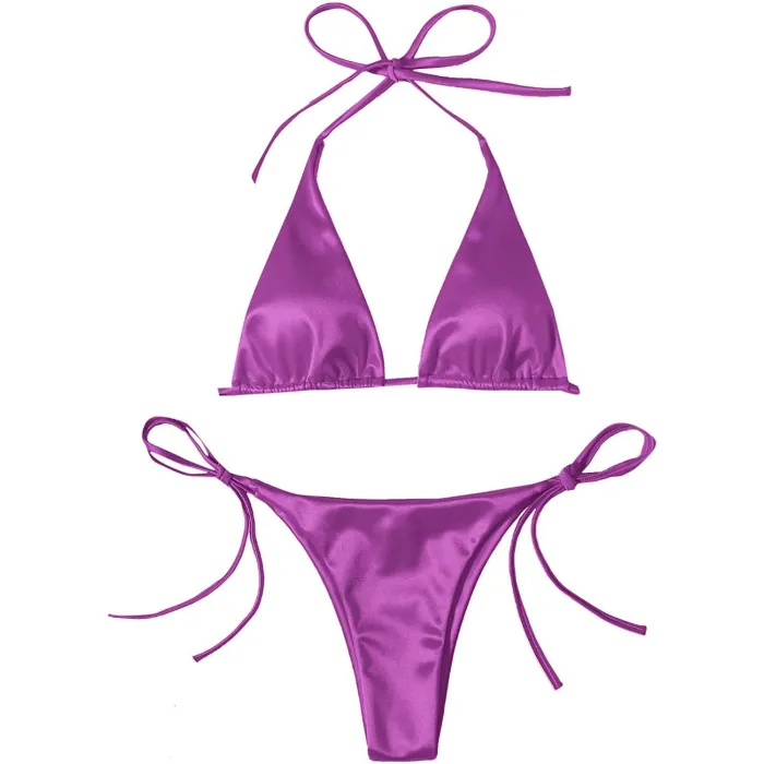 Sexy bikini set - metallic color effectBeachwear