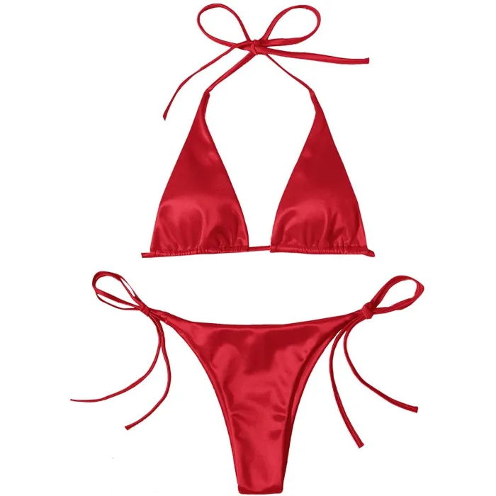 Sexy bikini set - metallic color effectBeachwear