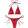 Sexy bikini set - metallic color effectBeachwear