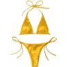 Sexy bikini set - metallic color effectBeachwear