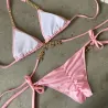 Sexy bikini set - with crystal / metal decorationsBeachwear