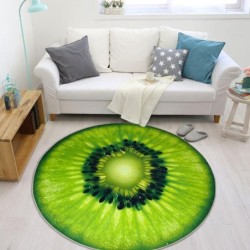 Decorative round carpet - fruit pattern - kiwiCarpets
