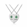 Heart shaped pendant with necklace - BEST BUDS - 2 piecesNecklaces