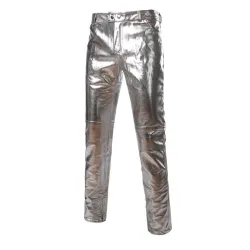 Fashionable shiny metallic pantsPants